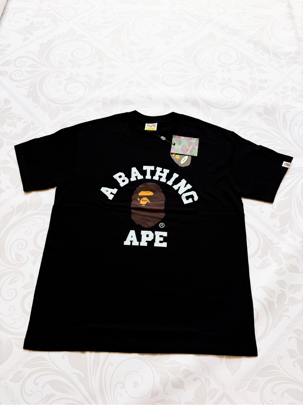 A Bathing Ape Black Logo Graphic Tee